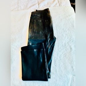 7 For All Mankind Coated Crop High Waisted Jeans